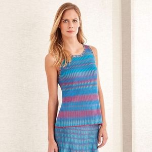 Etcetera Hendrix Sleeveless Multicolor Knit Sleeveless Top Size Small